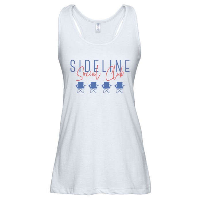 Game Day Sideline Social Club Tumbler Funny Mom Team Game Day Ladies Essential Flowy Tank