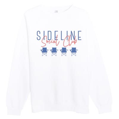 Game Day Sideline Social Club Tumbler Funny Mom Team Game Day Premium Crewneck Sweatshirt