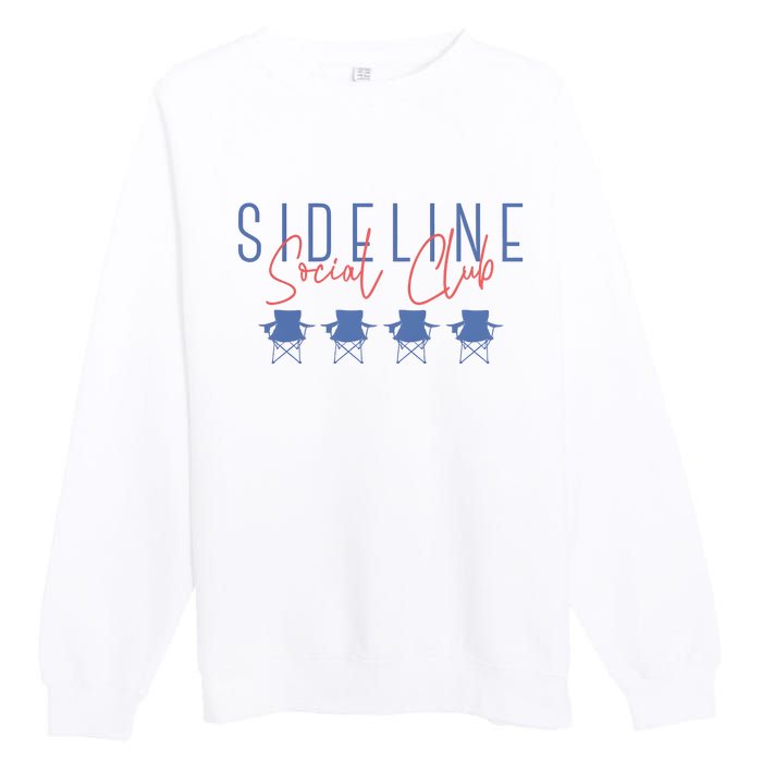 Game Day Sideline Social Club Tumbler Funny Mom Team Game Day Premium Crewneck Sweatshirt