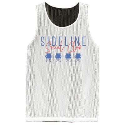 Game Day Sideline Social Club Tumbler Funny Mom Team Game Day Mesh Reversible Basketball Jersey Tank