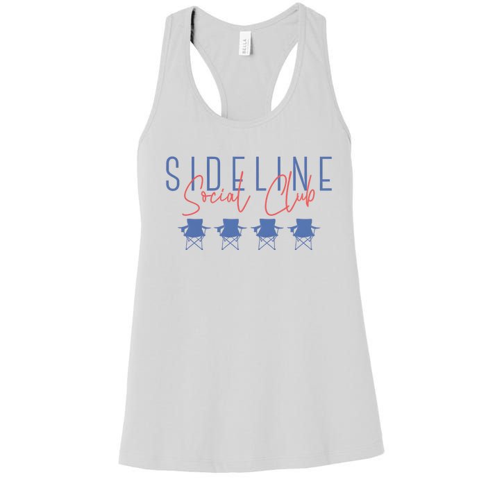 Game Day Sideline Social Club Tumbler Funny Mom Team Game Day Women's Racerback Tank