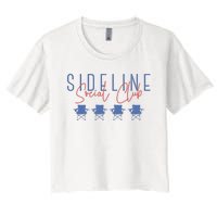 Game Day Sideline Social Club Tumbler Funny Mom Team Game Day Women's Crop Top Tee