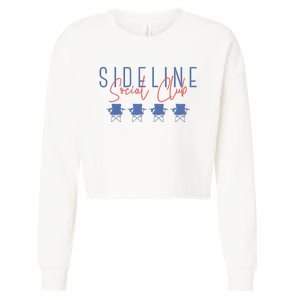 Game Day Sideline Social Club Tumbler Funny Mom Team Game Day Cropped Pullover Crew