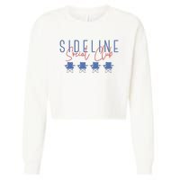 Game Day Sideline Social Club Tumbler Funny Mom Team Game Day Cropped Pullover Crew