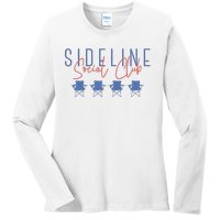 Game Day Sideline Social Club Tumbler Funny Mom Team Game Day Ladies Long Sleeve Shirt