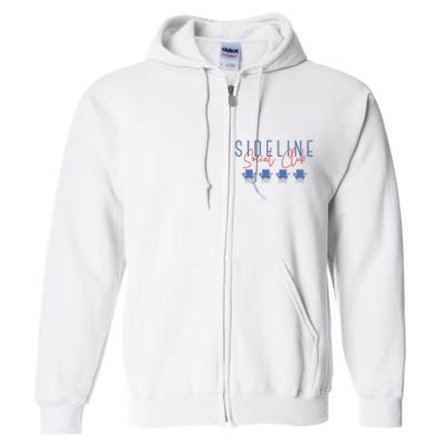 Game Day Sideline Social Club Tumbler Funny Mom Team Game Day Full Zip Hoodie