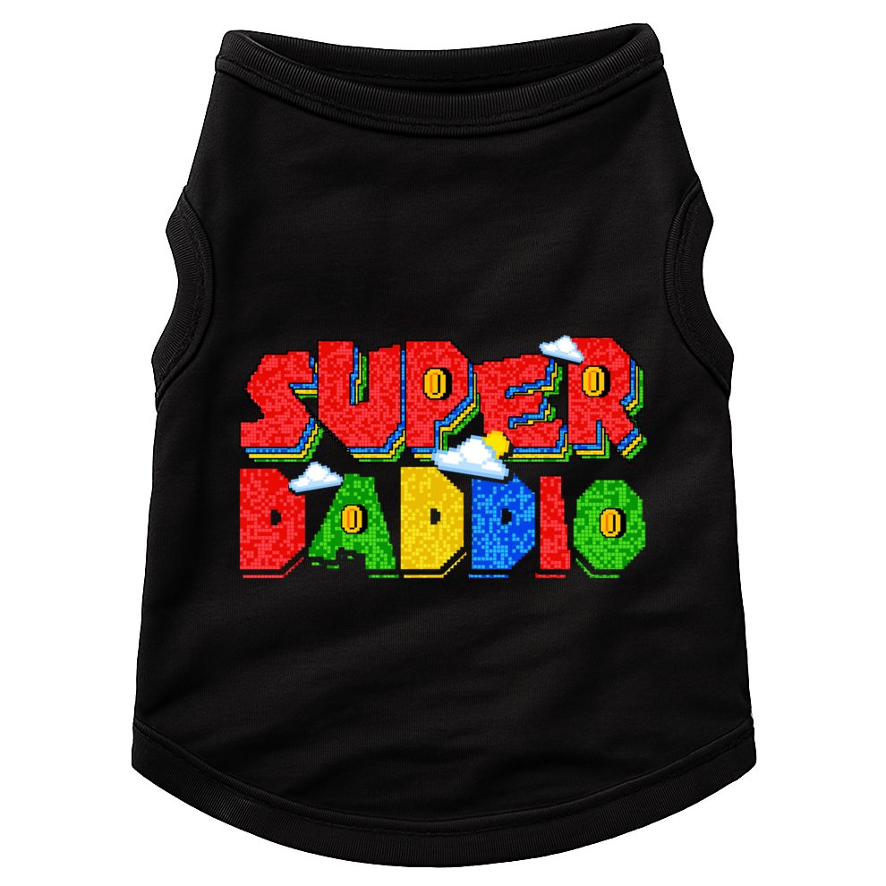 Gamer Dad Super Daddio Fathers Day Funny Gift Doggie Tank