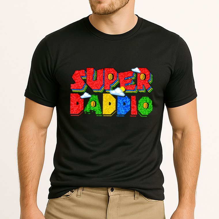 Gamer Dad Super Daddio Fathers Day Funny Gift Cooling Performance Crew T-Shirt