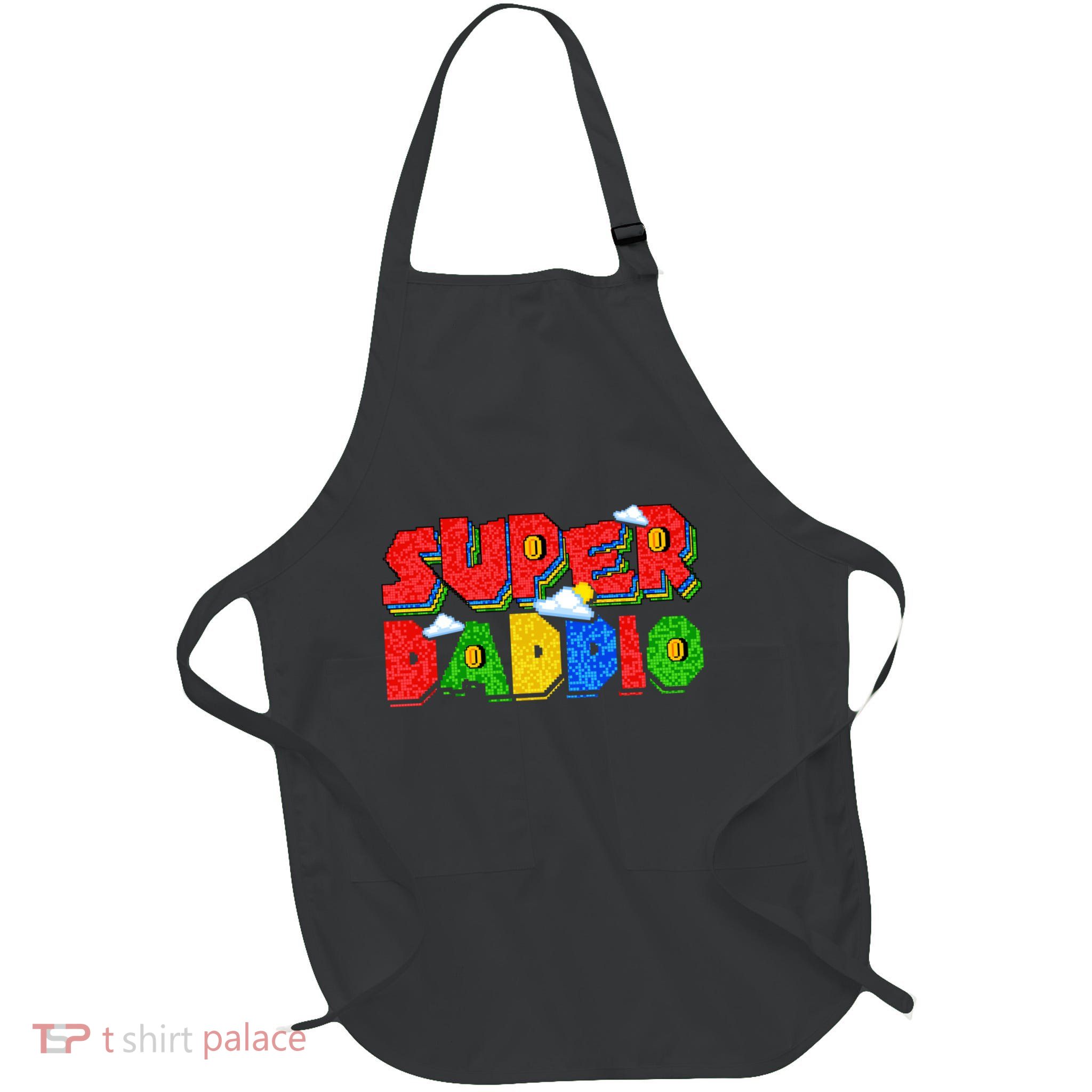Gamer Dad Super Daddio Fathers Day Funny Gift Apron