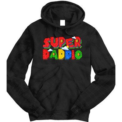 Gamer Dad Super Daddio Fathers Day Funny Gift Tie Dye Hoodie