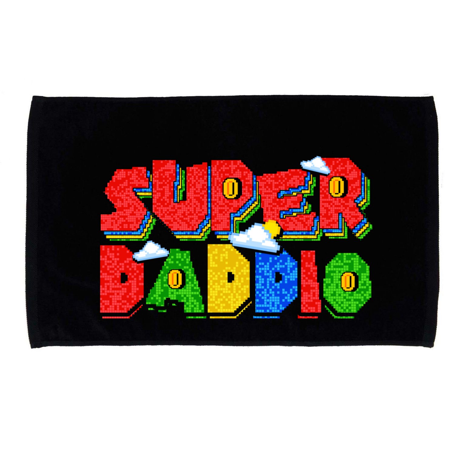Gamer Dad Super Daddio Fathers Day Funny Gift Microfiber Hand Towel