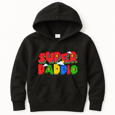 Gamer Dad Super Daddio Fathers Day Funny Gift Kids Hoodie
