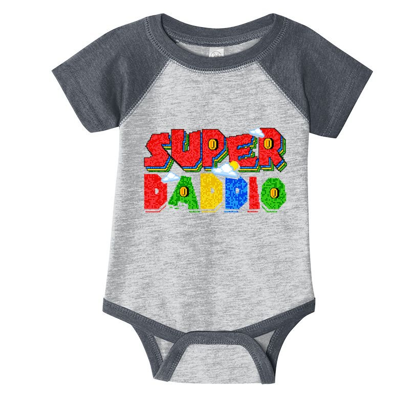 Gamer Dad Super Daddio Fathers Day Funny Gift Infant Baby Jersey Bodysuit