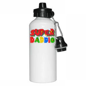 Gamer Dad Super Daddio Fathers Day Funny Gift Aluminum Water Bottle