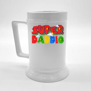 Gamer Dad Super Daddio Fathers Day Funny Gift Beer Stein