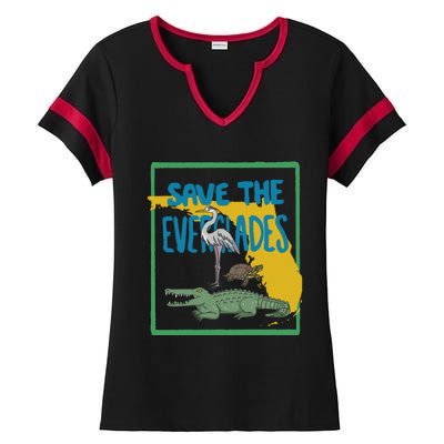 Gators Daily Save The Everglades Ladies Halftime Notch Neck Tee