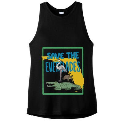 Gators Daily Save The Everglades Ladies PosiCharge Tri-Blend Wicking Tank