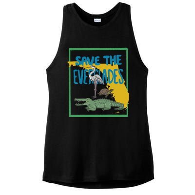 Gators Daily Save The Everglades Ladies PosiCharge Tri-Blend Wicking Tank