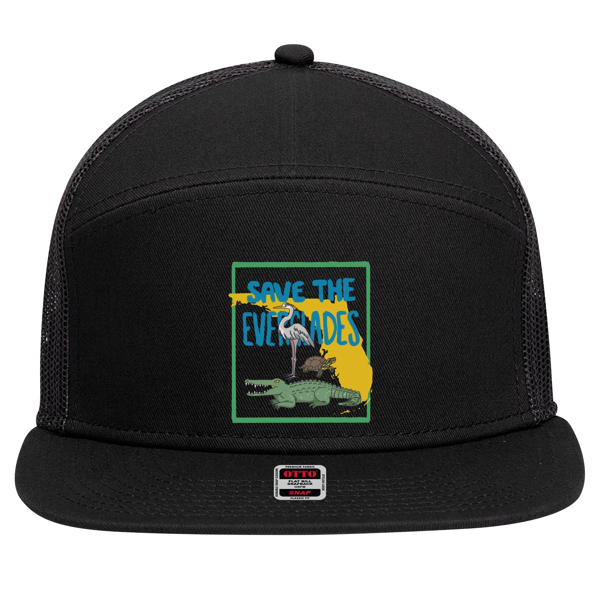 Gators Daily Save The Everglades 7 Panel Mesh Trucker Snapback Hat