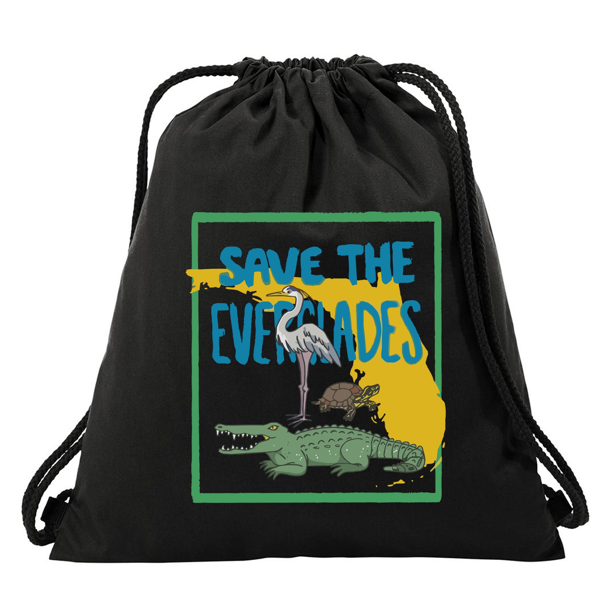 Gators Daily Save The Everglades Drawstring Bag