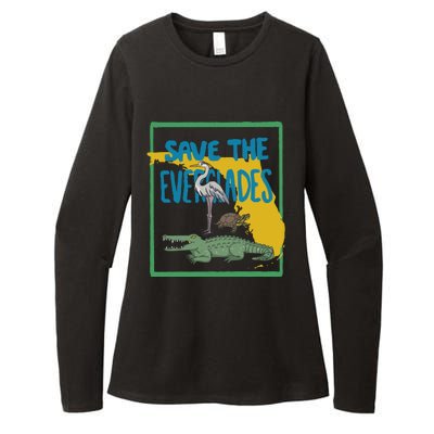 Gators Daily Save The Everglades Womens CVC Long Sleeve Shirt