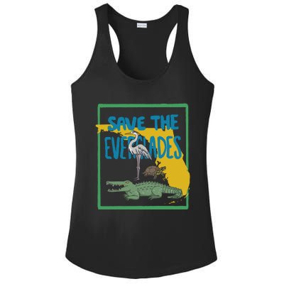 Gators Daily Save The Everglades Ladies PosiCharge Competitor Racerback Tank