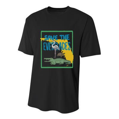 Gators Daily Save The Everglades Youth Performance Sprint T-Shirt