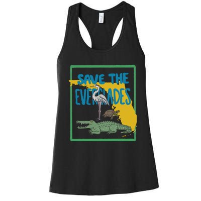 Gators Daily Save The Everglades Women's Racerback Tank