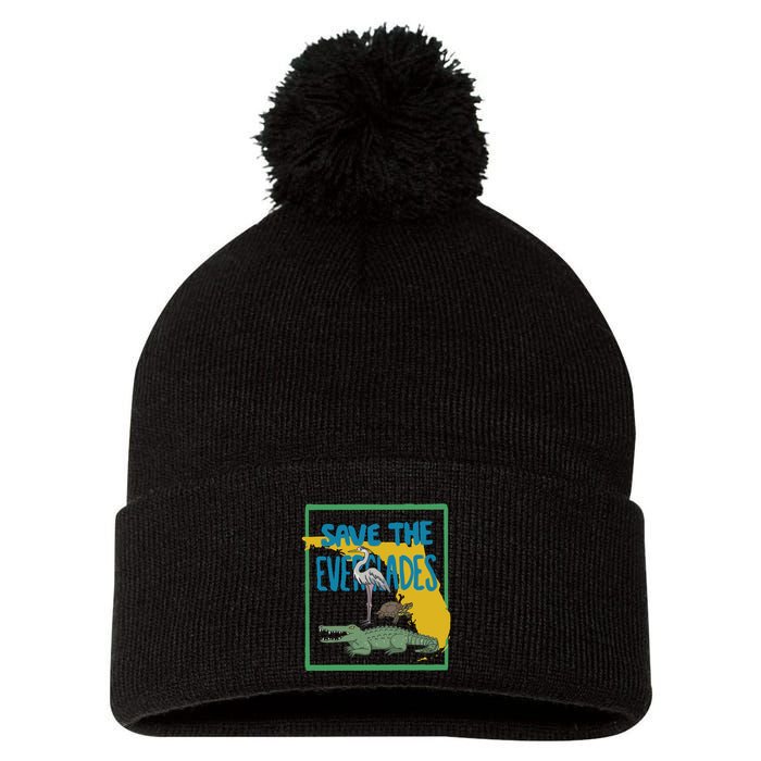 Gators Daily Save The Everglades Pom Pom 12in Knit Beanie