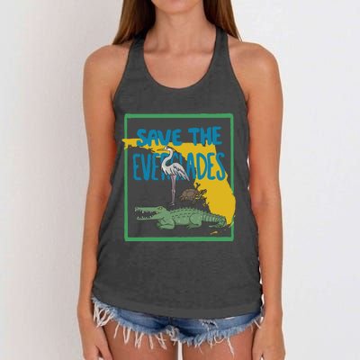 Gators Daily Save The Everglades Women's Knotted Racerback Tank