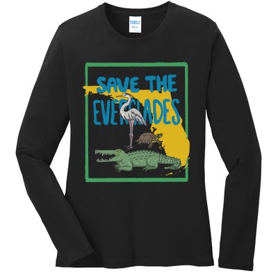 Gators Daily Save The Everglades Ladies Long Sleeve Shirt