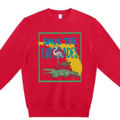 Gators Daily Save The Everglades Premium Crewneck Sweatshirt