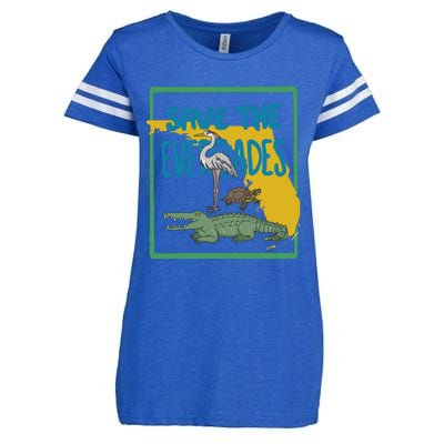 Gators Daily Save The Everglades Enza Ladies Jersey Football T-Shirt