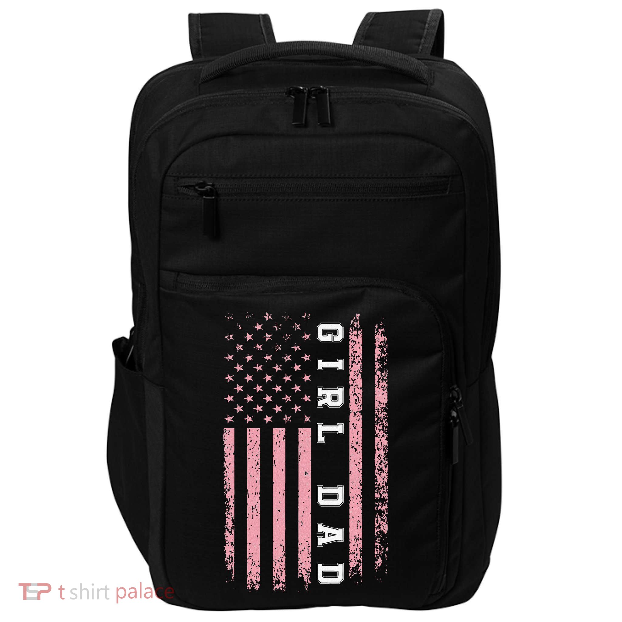 Girl Dad S Pink Flag Fathers Day Men Women Vintage Impact Tech Backpack