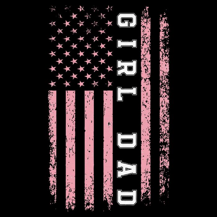 Girl Dad S Pink Flag Fathers Day Men Women Vintage Baby Bodysuit