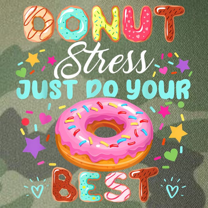 Groovy Donut Stress Just Do Your Best Testing Day Teachers Legacy Tie Dye Trucker Hat