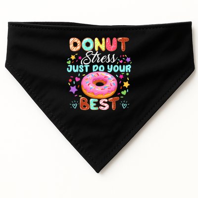 Groovy Donut Stress Just Do Your Best Testing Day Teachers USA-Made Doggie Bandana