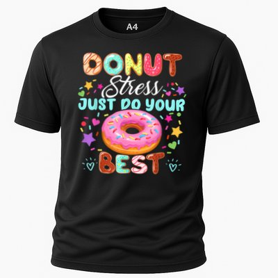 Groovy Donut Stress Just Do Your Best Testing Day Teachers Performance Shirt