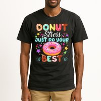 Groovy Donut Stress Just Do Your Best Testing Day Teachers Tall T-Shirt