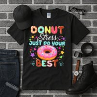 Groovy Donut Stress Just Do Your Best Testing Day Teachers Tall T-Shirt