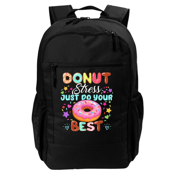 Groovy Donut Stress Just Do Your Best Testing Day Teachers Backpack