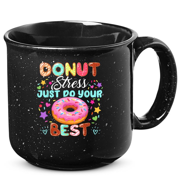 Groovy Donut Stress Just Do Your Best Testing Day Teachers 15oz Campfire Ceramic Mug