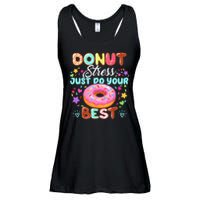 Groovy Donut Stress Just Do Your Best Testing Day Teachers Ladies Essential Flowy Tank