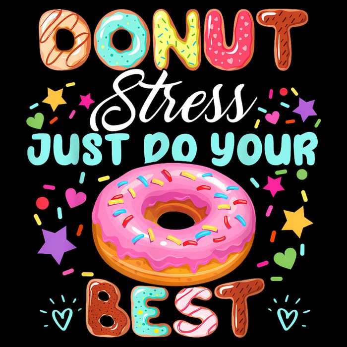 Groovy Donut Stress Just Do Your Best Testing Day Teachers Flat Bill Trucker Hat