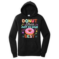 Groovy Donut Stress Just Do Your Best Testing Day Teachers Women's Pullover Hoodie
