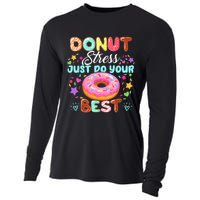 Groovy Donut Stress Just Do Your Best Testing Day Teachers Cooling Performance Long Sleeve Crew