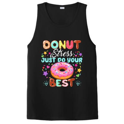 Groovy Donut Stress Just Do Your Best Testing Day Teachers PosiCharge Competitor Tank