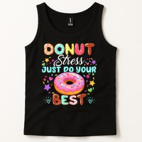 Groovy Donut Stress Just Do Your Best Testing Day Teachers Tank Top