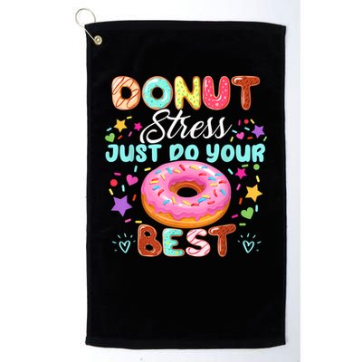 Groovy Donut Stress Just Do Your Best Testing Day Teachers Golf Towel