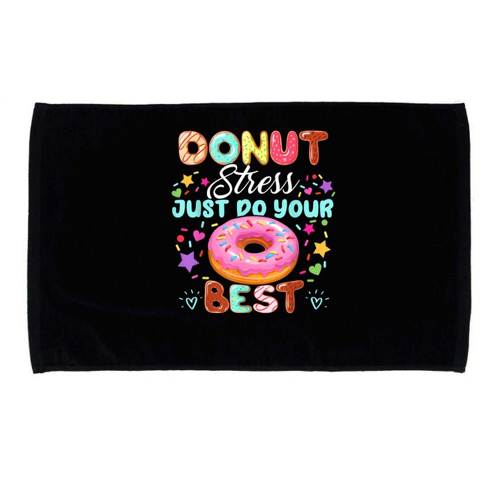 Groovy Donut Stress Just Do Your Best Testing Day Teachers Microfiber Hand Towel